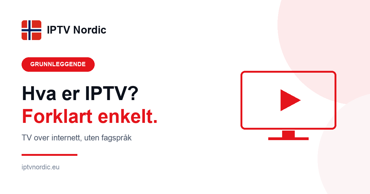 Illustrasjon: en TV-skjerm med avspillingssymbol som mottar signal over internett