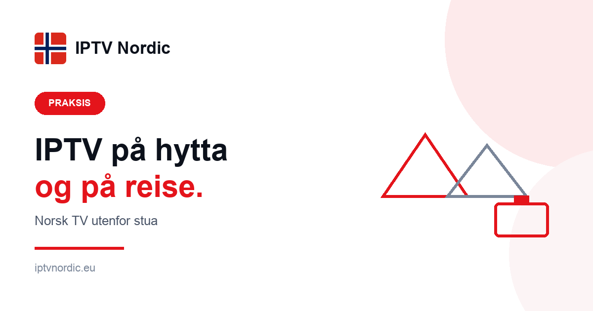 Illustrasjon: fjell, en hytte med signalsymbol og en koffert